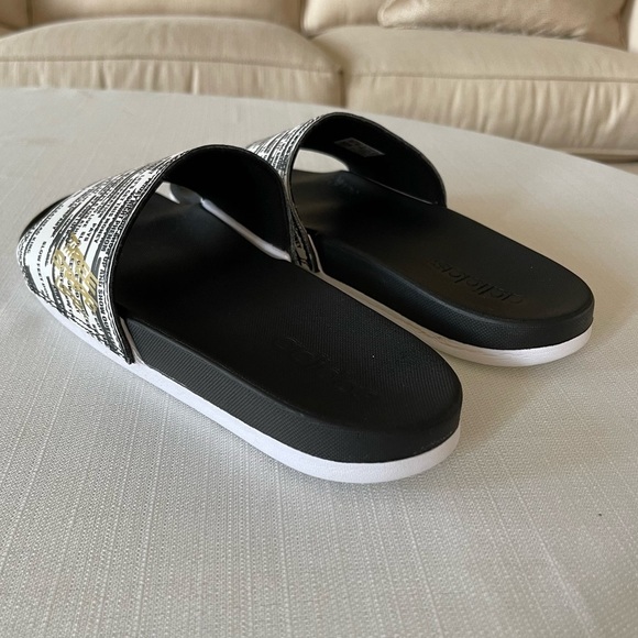 Adidas Synthetic Adilette Three Stripe Life Comfort Slides - Picture 8 of 17